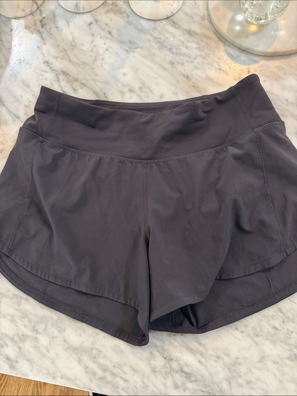Lululemon Stretch Shorts in Dark Gray